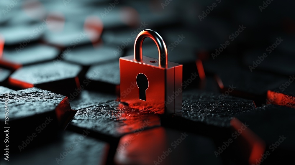 Aufkleber the concept of data security is represented through visualization of cyber attacks and computer prot