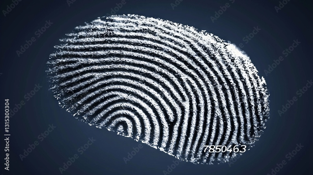Poster biometric identification system using finger print scanning with copy space