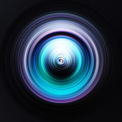 Colorful radial motion effect. Abstract rounded background. Color curves and sphere. Multi color gradient rings and circles wallpaper. Colored texture backdrop and banner.