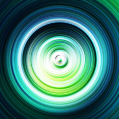 Colorful radial motion effect. Abstract rounded background. Color curves and sphere.