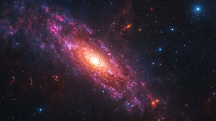Fototapeta premium Spiral galaxy in deep space