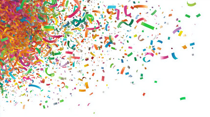 Fototapeta premium party streamers on white