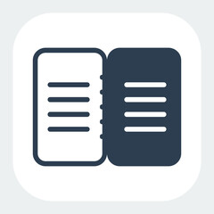 book icon filled black style