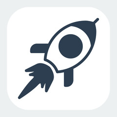 launch icon filled black style