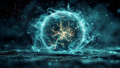 Energy Orb for Dark Space, Glowing Plasma.