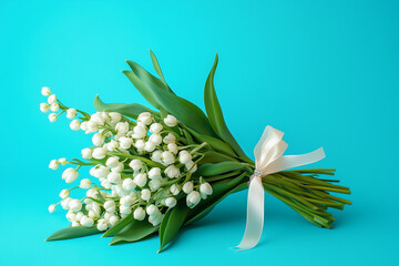 Obraz premium Lily of the Valley Bouquet for Labor Day, May 1st
