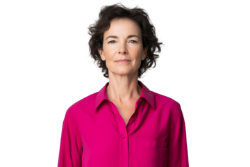 portrait of a young woman isolated on transparent background