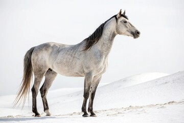  ban-e-bagh horse isolated on white background