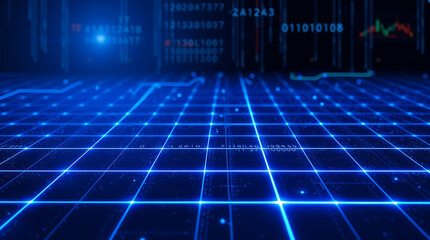 Futuristic Abstract Tech Background, Digital Innovation, High-Tech Cyber Aesthetics, Modern Technology Visualization