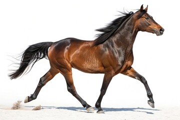 Obraz premium Thoroughbred horse isolated on white background