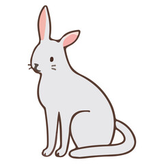 Adorable Rabbit Illustration for Easter Themed Designs and Projects