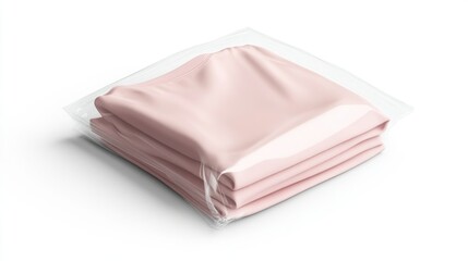 Pink clothing in clear plastic packaging