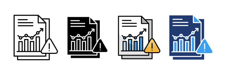 Risk Assessment  Icon Set Multiple Style Collection