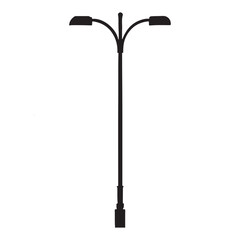 Modern Street Light Pole Silhouette Illustration for Urban Landscapes