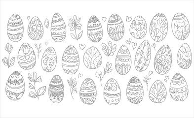 Cute Easter Doodle Collection – Hand-Drawn Sketch Style Holiday Icons