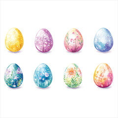 Watercolor Easter Eggs – Hand-Painted Decorative Holiday Set