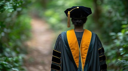 Graduate's Journey: Celebrating Academic Success in Nature