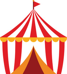 circus tent vector art illustration