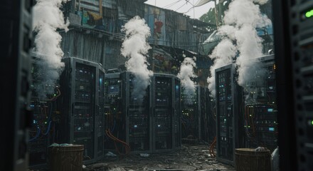 Data Servers Overheating in Urban Slum with Heavy Smoke Emission