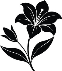 freesia icon silhouette vector icon