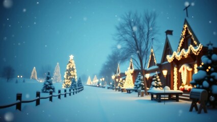 Realistics festive atmosphere is enhanced by snow-blank covered landscapes enchanting beauty on Chri