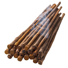 Organic Incense Sticks Isolated on Transparent Background, PNG