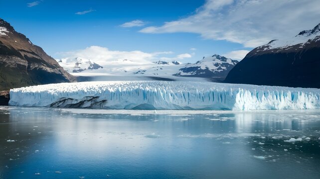 A fascinating view and transformation of glaciers, showcasing the remarkable impact of ice on these distinct landscapes, glaciers view, generated with ai