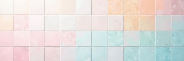 Subtle color variations in white and pastel tile wall, wall, surface, bathroom