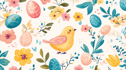 Vibrant Spring Easter: Seamless Pattern for Eye-Catching Banners

