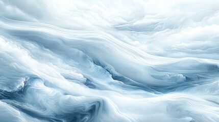 Abstract smoky swirls of blue and white form cloud-like patterns