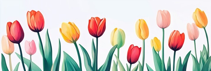 Obraz premium Beautiful tulip flower in Spring.