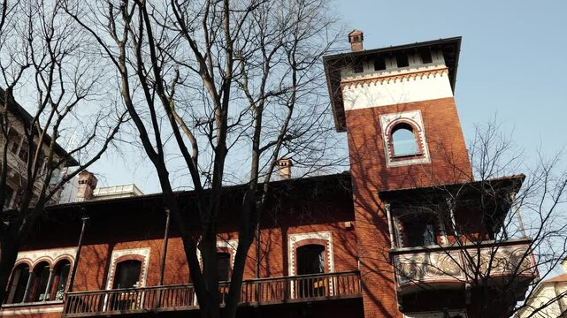 Milan, Italy - February 2025 - Visiting the exterior of the historic buildings of the Lombard capital