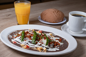 Mexican enfrijoladas