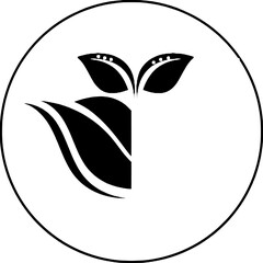 Abstract green leaf logo design 