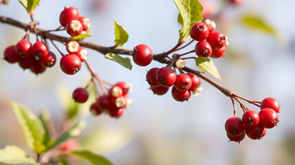 Obraz premium hawthorn berries background