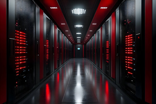 Exploring a Data Center's Server Room: Technology's Core Infrastructure