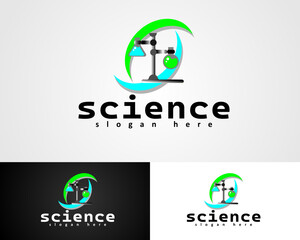Fototapeta premium science lab vector logo design