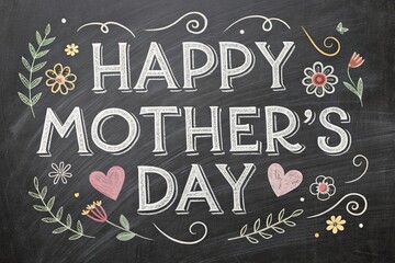 Charming chalkboard design for Happy Mother's Day.