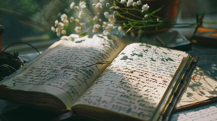 A wedding guest book filled with handwritten heartfelt messages and wishes