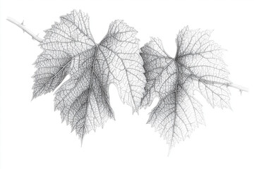 leaves on white