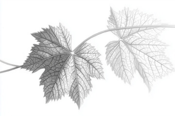 leaves on white