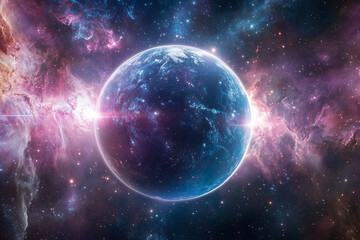 Obraz premium space background with stars and nebula