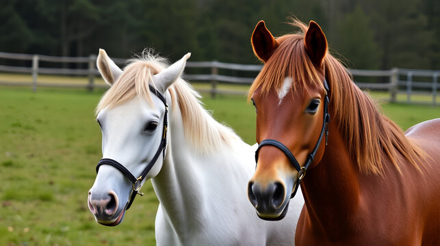 chevaux au ratelier