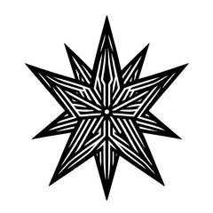 Obraz premium vector illustration of a stars minimalist black and white