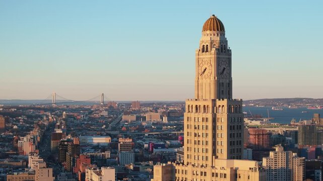 Aerial view of One Hanson Place in Brooklyn