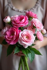 Luxurious pink ranunculus and sweet alyssum bouquet , luxury, flowers, white