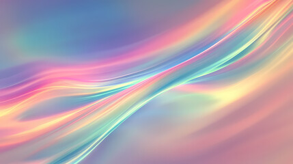 Obraz premium Abstract holographic rainbow blurred grainy gradient wave background texture. Dreamlike - Sky. Illustration