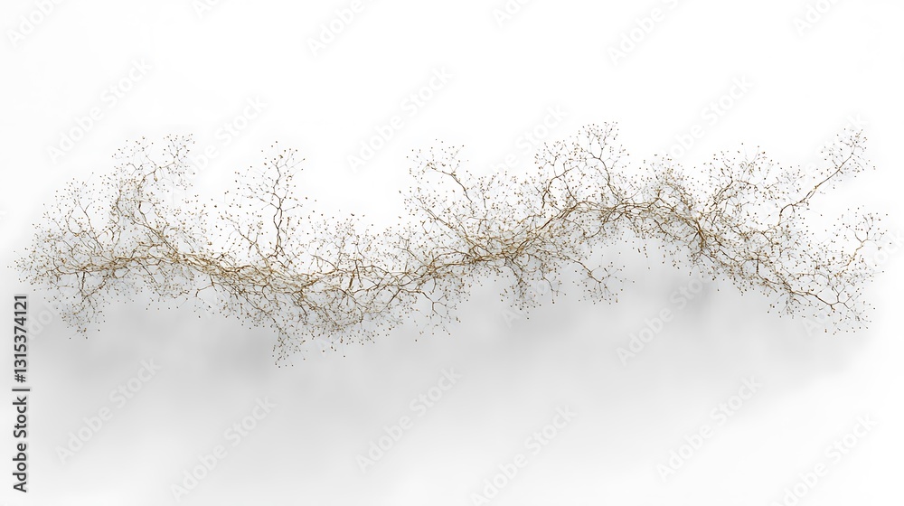 Poster abstract beige and brown branching network texture