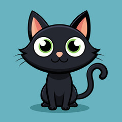 black cat cartoon