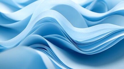 Obraz premium Abstract Blue Paper Wave Texture Background